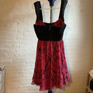 Marios Schwab floral vest padded dress